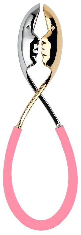 Bugatti Rings Bugatti KISS Salad Tongs Pink Silver Gold Faces