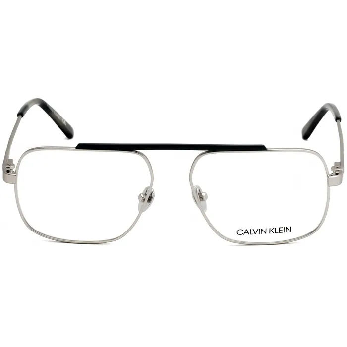 Calvin Klein Mens Eyeglasses SilverNavy Metal Full Rim Aviator CK18106 045 Calvin Klein Rings