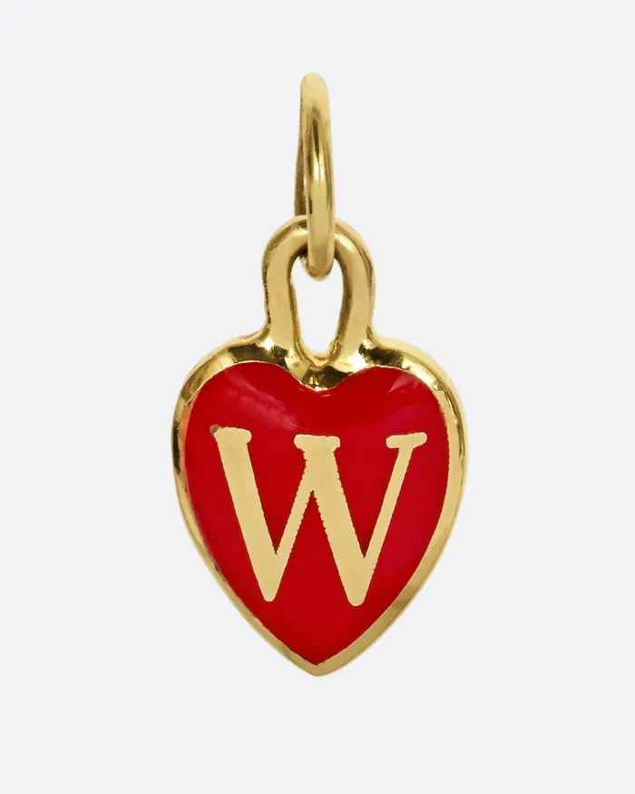 Charm Necklaces KATHRYN BENTLEY W Initial Petite Heart Charm
