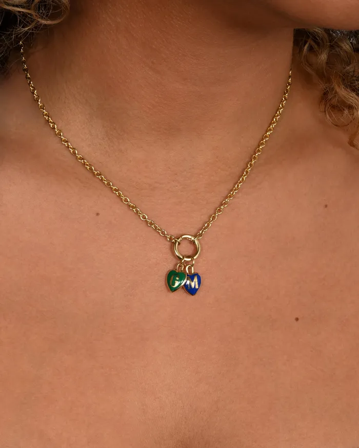 Charm Necklaces KATHRYN BENTLEY W Initial Petite Heart Charm Charm Necklaces KATHRYN BENTLEY W Initial Petite Heart Charm