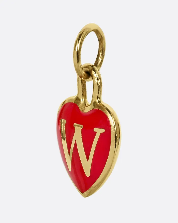 Charm Necklaces KATHRYN BENTLEY W Initial Petite Heart Charm Charm Necklaces KATHRYN BENTLEY W Initial Petite Heart Charm