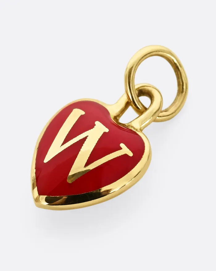 Charm Necklaces KATHRYN BENTLEY W Initial Petite Heart Charm Charm Necklaces KATHRYN BENTLEY W Initial Petite Heart Charm