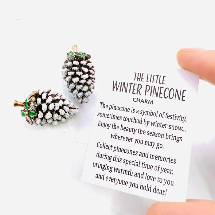Charm Necklaces Little Winter Pine Cone Pocket Charm GANZ