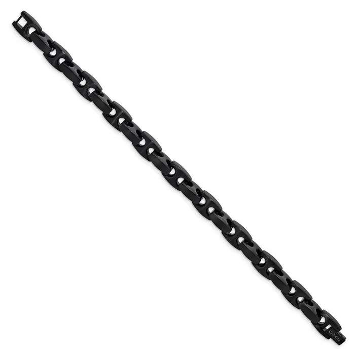 Chisel Bracelets Stainless Steel Brushed Black IP Link Bracelet Chisel Bracelets Stainless Steel Brushed Black IP Link Bracelet