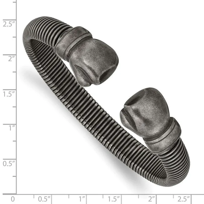 Chisel Bracelets Stainless Steel Brushed Gun Metal IPplated Boxing Gloves Cuff Bangle Chisel Bracelets Stainless Steel Brushed Gun Metal IPplated Boxing Gloves Cuff Bangle