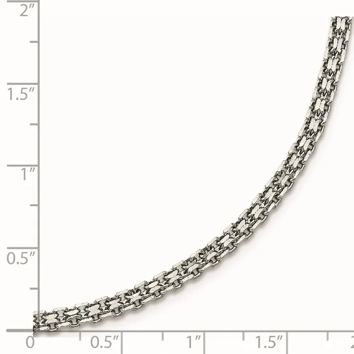 Chisel Bracelets Stainless Steel Polished 310mm Bismark Chain SRN1885 Chisel Bracelets Stainless Steel Polished 310mm Bismark Chain SRN1885