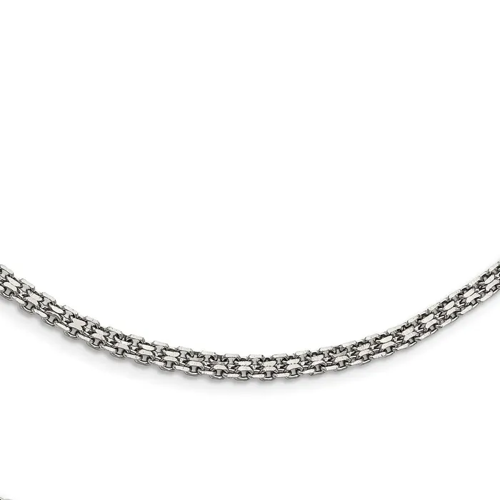 Chisel Bracelets Stainless Steel Polished 310mm Bismark Chain SRN1885 Chisel Bracelets Stainless Steel Polished 310mm Bismark Chain SRN1885