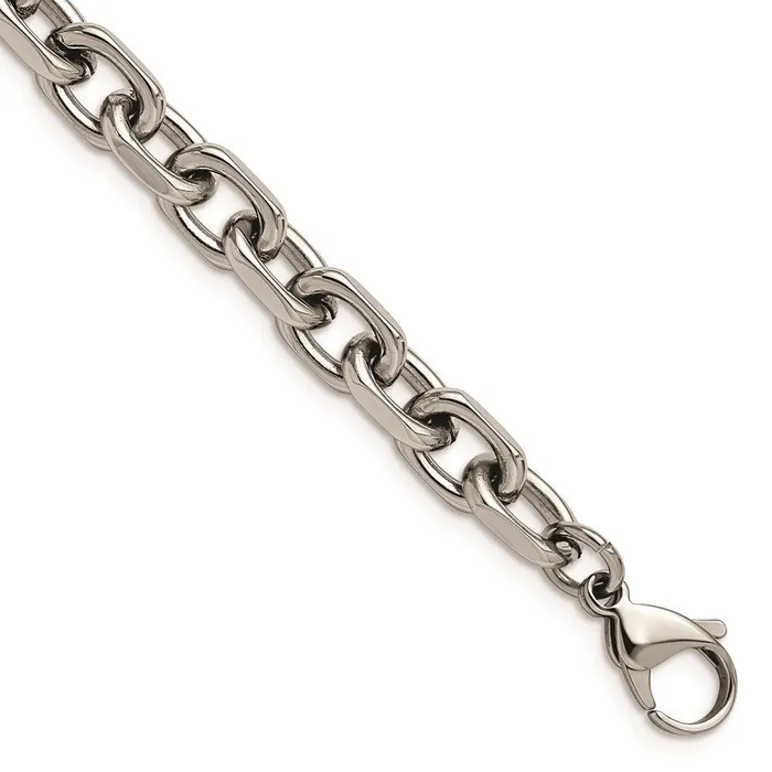 Chisel Bracelets Stainless Steel Polished 850mm 875in Cable Bracelet