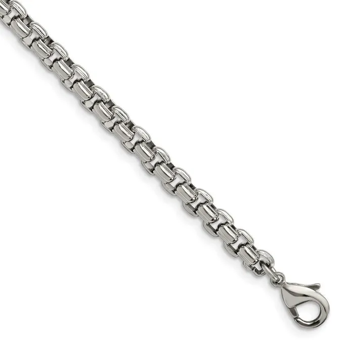 Chisel Bracelets Stainless Steel Polished Fancy Box 85in Bracelet