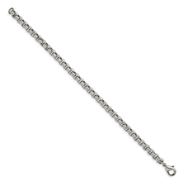 Chisel Bracelets Stainless Steel Polished Fancy Box 85in Bracelet Chisel Bracelets Stainless Steel Polished Fancy Box 85in Bracelet