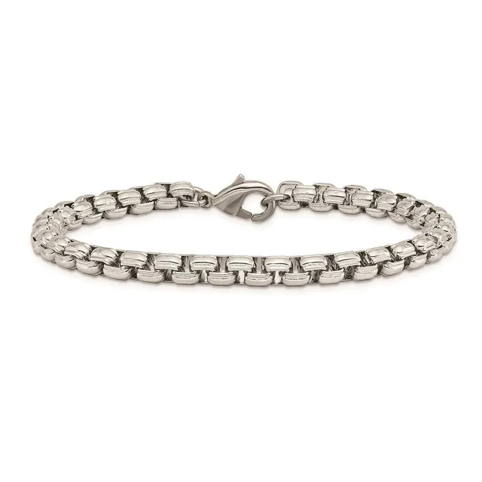 Chisel Bracelets Stainless Steel Polished Fancy Box 85in Bracelet Chisel Bracelets Stainless Steel Polished Fancy Box 85in Bracelet