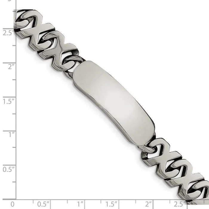 Chisel Bracelets Stainless Steel Polished ID Bracelet Chisel Bracelets Stainless Steel Polished ID Bracelet