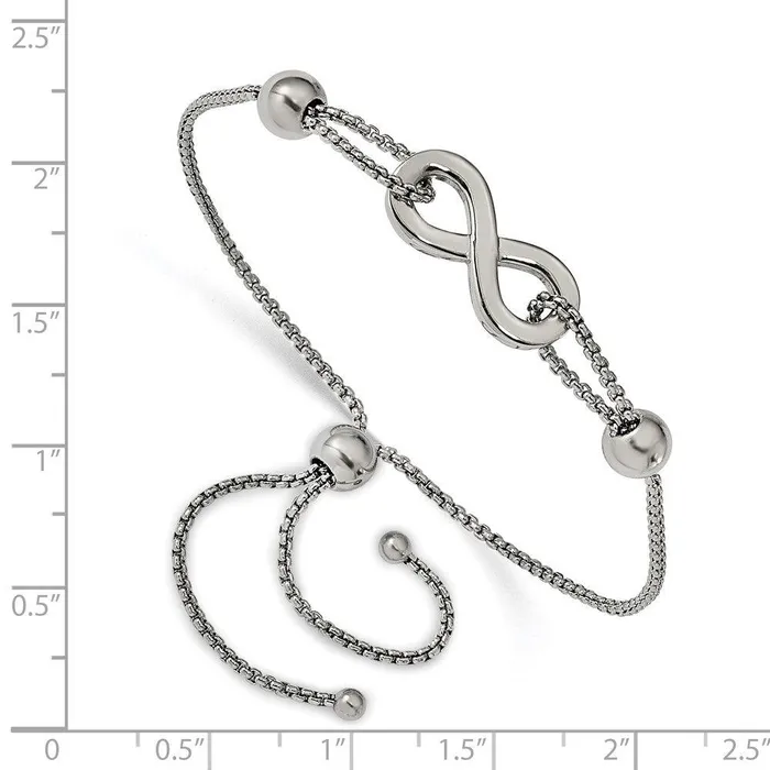 Chisel Bracelets Stainless Steel Polished Infinity Symbol Adjustable Bracelet Chisel Bracelets Stainless Steel Polished Infinity Symbol Adjustable Bracelet