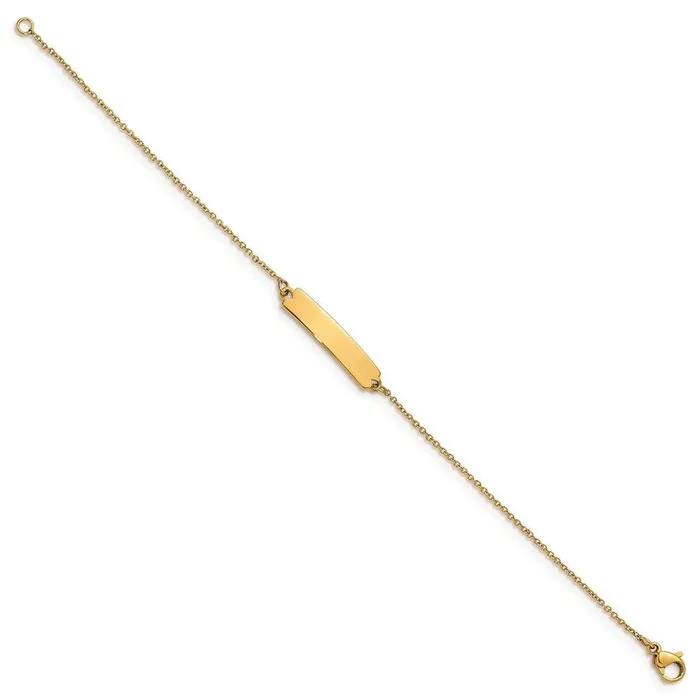 Chisel Bracelets Stainless Steel Polished Yellow IPplated 7in Small ID Bracelet Chisel Bracelets Stainless Steel Polished Yellow IPplated 7in Small ID Bracelet