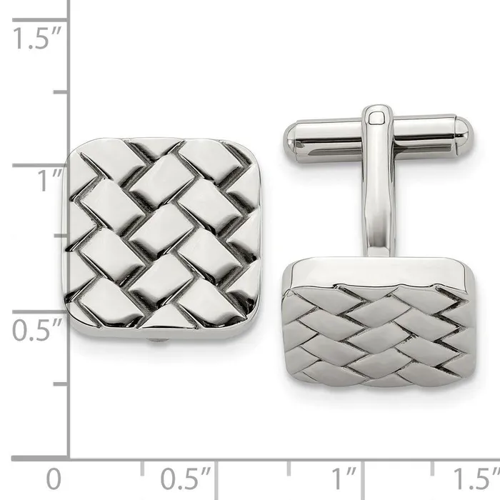 Chisel Bracelets Stainless Steel Weave Design Cufflinks Chisel Bracelets Stainless Steel Weave Design Cufflinks