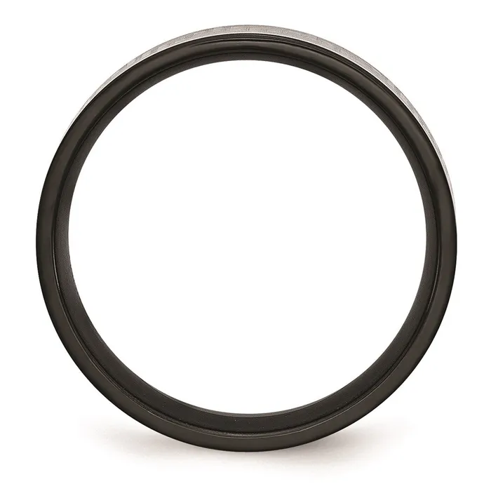 Chisel Rings Titanium Black IPplated Greek Key Laser Etched 6mm BrushedPolished Band TB363 Chisel Rings Titanium Black IPplated Greek Key Laser Etched 6mm BrushedPolished Band TB363