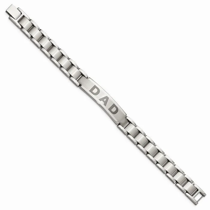 Chisel Stainless Steel Brushed Polished Dad Bracelet Bracelets Chisel Stainless Steel Brushed Polished Dad Bracelet Bracelets