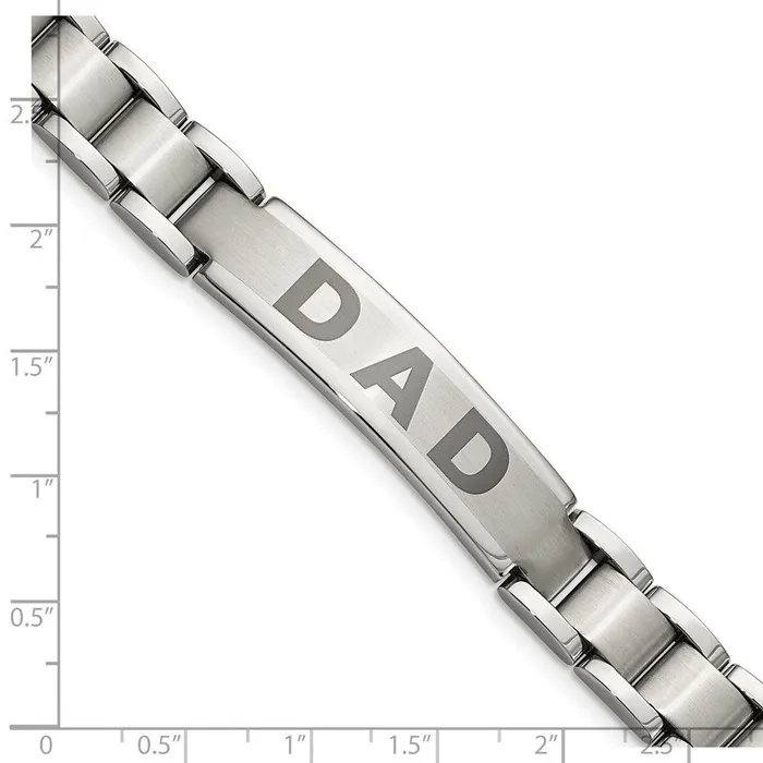 Chisel Stainless Steel Brushed Polished Dad Bracelet Bracelets Chisel Stainless Steel Brushed Polished Dad Bracelet Bracelets