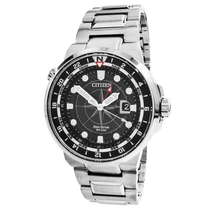 Citizen Bracelets Citizen Mens Watch Endeavor EcoDrive Black Dial Silver Steel Bracelet BJ714053E Citizen Bracelets Citizen Mens Watch Endeavor EcoDrive Black Dial Silver Steel Bracelet BJ714053E