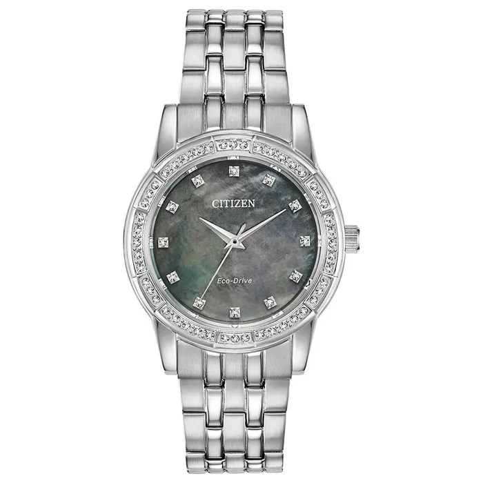 Citizen Bracelets Citizen Womens Eco Drive Watch Silhouette Crystal MOP Dial Bracelet EM076854E Citizen Bracelets Citizen Womens Eco Drive Watch Silhouette Crystal MOP Dial Bracelet EM076854E
