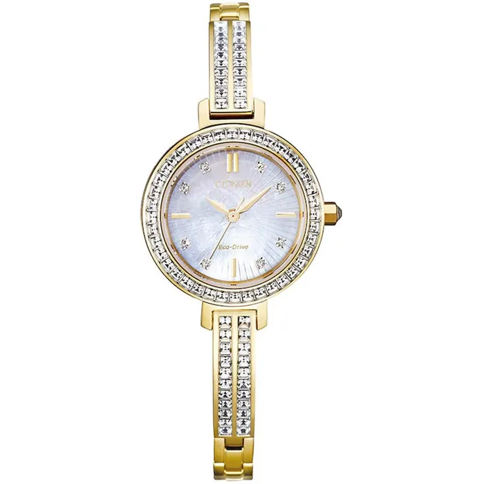 Citizen Citizen Womens Watch Silhouette Crystal Yellow Gold Bracelet EM086256D Bracelets Citizen Citizen Womens Watch Silhouette Crystal Yellow Gold Bracelet EM086256D Bracelets
