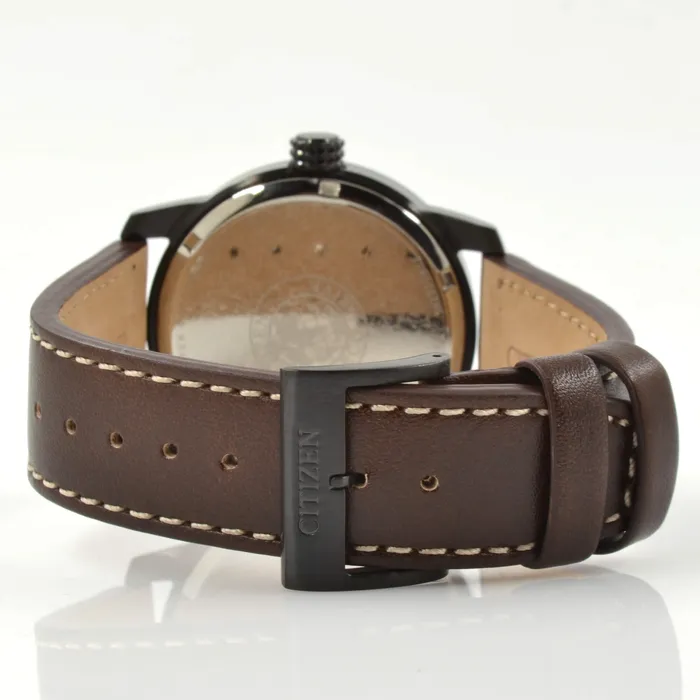 Citizen Mens EcoDrive Watch Chandler Dark Blue Dial Leather Strap BM847801L Citizen Watches Citizen Mens EcoDrive Watch Chandler Dark Blue Dial Leather Strap BM847801L Citizen Watches
