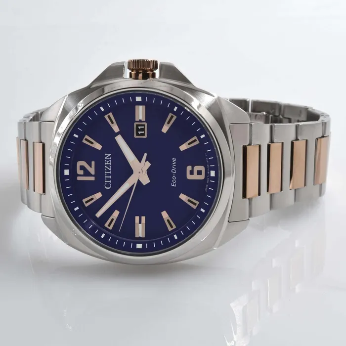 Citizen Mens Watch Endicott EcoDrive Blue Dial Two Tone Bracelet AW172655L Citizen Bracelets Citizen Mens Watch Endicott EcoDrive Blue Dial Two Tone Bracelet AW172655L Citizen Bracelets