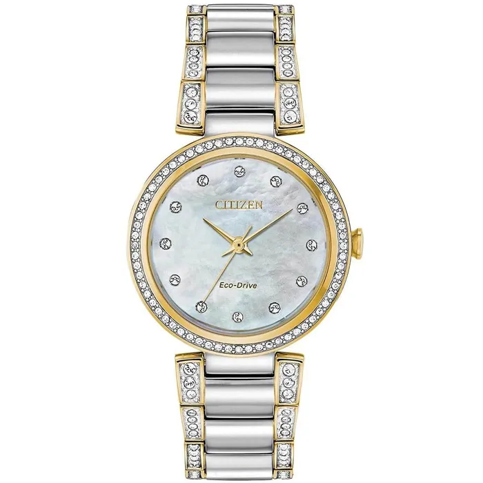 Citizen Womens Eco Drive Watch Silhouette Crystal MOP Dial Bracelet EM084458D Citizen Bracelets Citizen Womens Eco Drive Watch Silhouette Crystal MOP Dial Bracelet EM084458D Citizen Bracelets