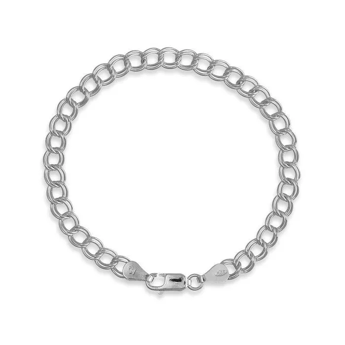 Classic Bracelets Sterling Silver Twin Charm Bracelet 9