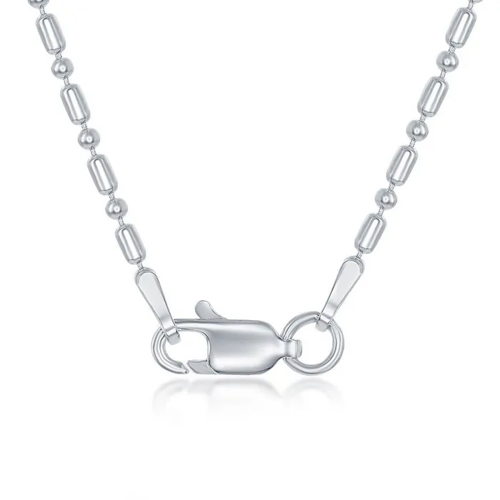 Classic Rings Sterling Silver 19mm 11 Bead Chain 16 Classic Rings Sterling Silver 19mm 11 Bead Chain 16
