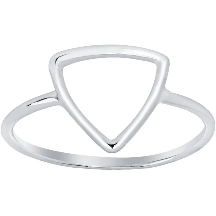 Classic Sterling Silver Open Triangle Ring W1337 Rings