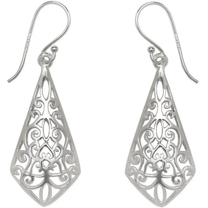 Classic Womens Earrings Open Cut Out Diamond Shaped French Wire Closure A2308 Classic Earrings Classic Womens Earrings Open Cut Out Diamond Shaped French Wire Closure A2308 Classic Earrings