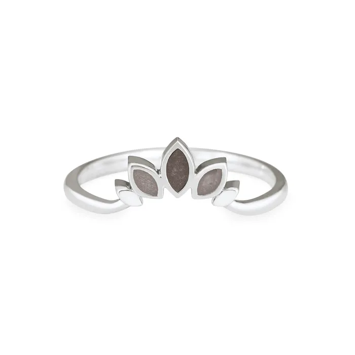 closebymejewelry Lotus Cremation Ring in Sterling Silver Rings