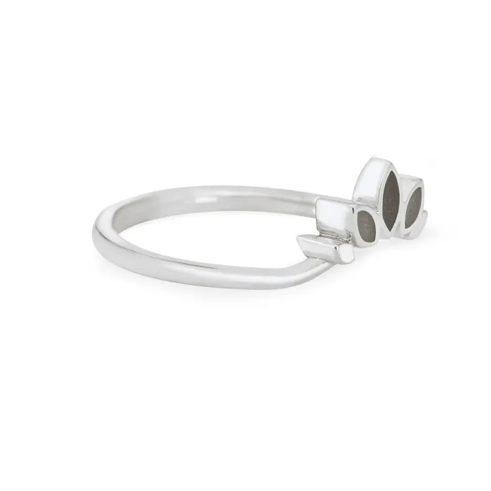 closebymejewelry Lotus Cremation Ring in Sterling Silver Rings
