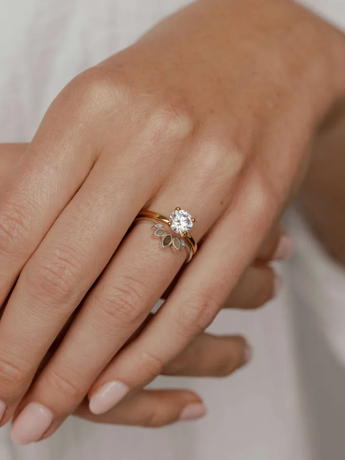 closebymejewelry Lotus Cremation Ring in Sterling Silver Rings