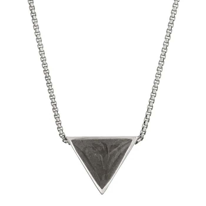 closebymejewelry Necklaces Sliding Triangle Cremation Necklace in Sterling Silver closebymejewelry Necklaces Sliding Triangle Cremation Necklace in Sterling Silver