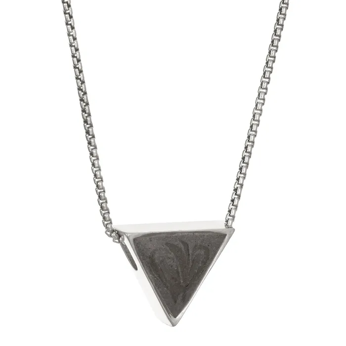 closebymejewelry Necklaces Sliding Triangle Cremation Necklace in Sterling Silver