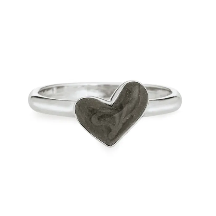 closebymejewelry Rings Signature Heart Stackable Band Cremation Ring in 14K White Gold closebymejewelry Rings Signature Heart Stackable Band Cremation Ring in 14K White Gold