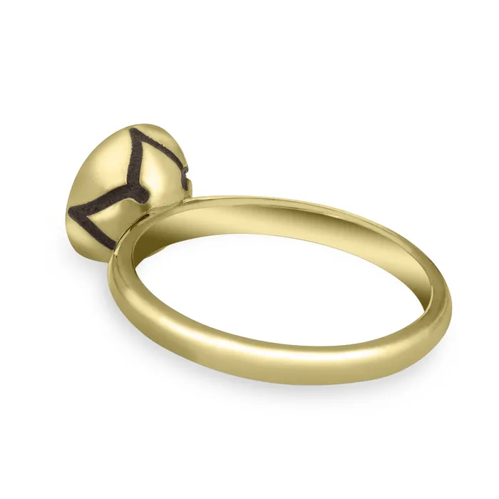 closebymejewelry Signature Lotus Stackable Band Cremation Ring in 14K Yellow Gold Rings