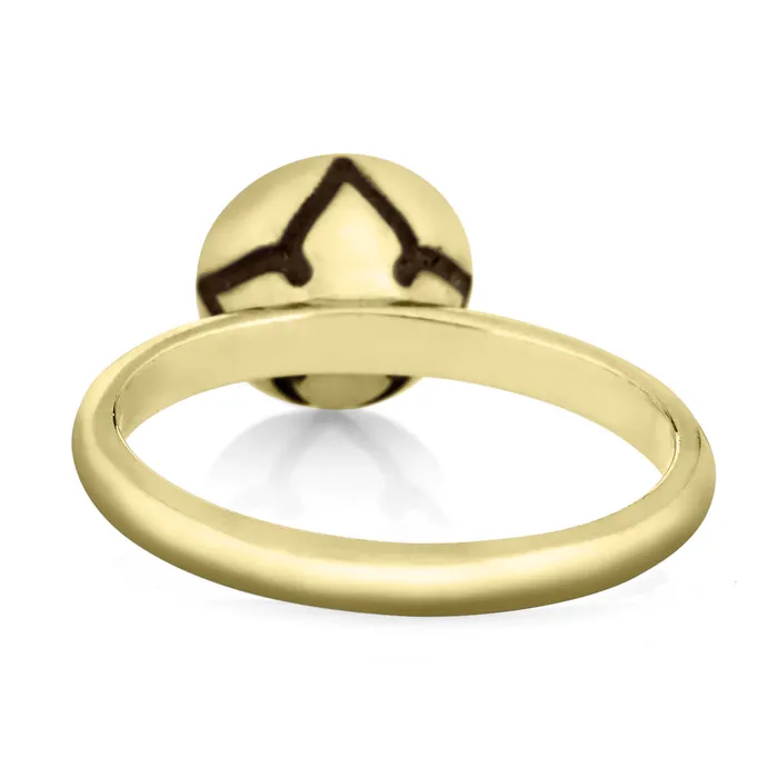 closebymejewelry Signature Lotus Stackable Band Cremation Ring in 14K Yellow Gold Rings