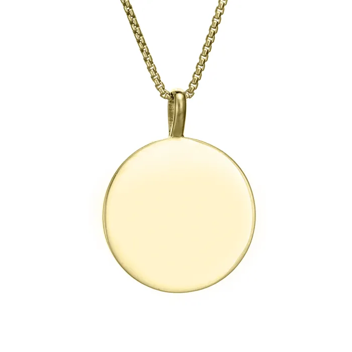 Compass Cremation Necklace in 14K Yellow Gold closebymejewelry Necklaces