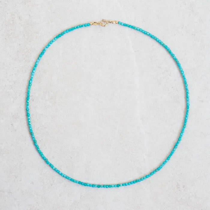Cube turquoise necklace Earthly Abundance Necklaces