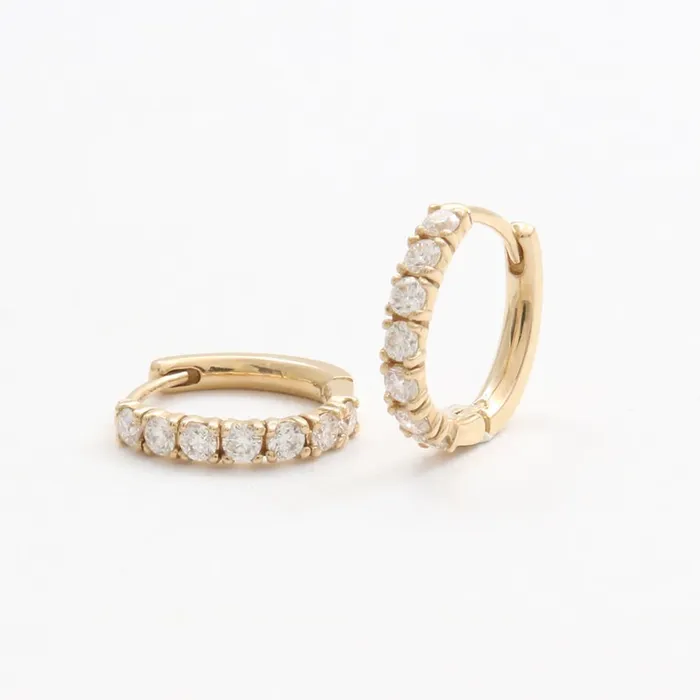 CZ Oval Huggie Earrings from J Shop Earrings