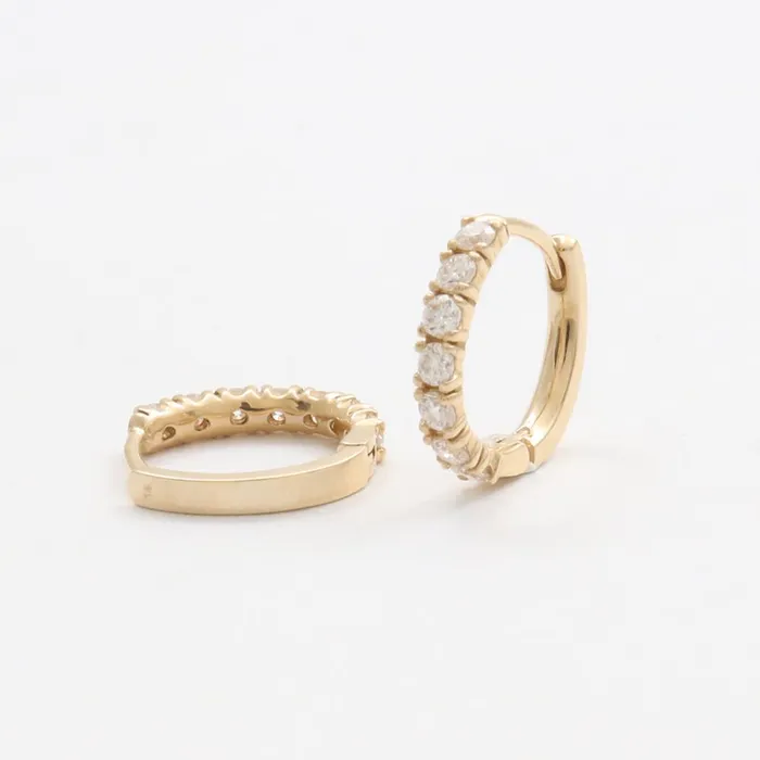 CZ Oval Huggie Earrings from J Shop Earrings