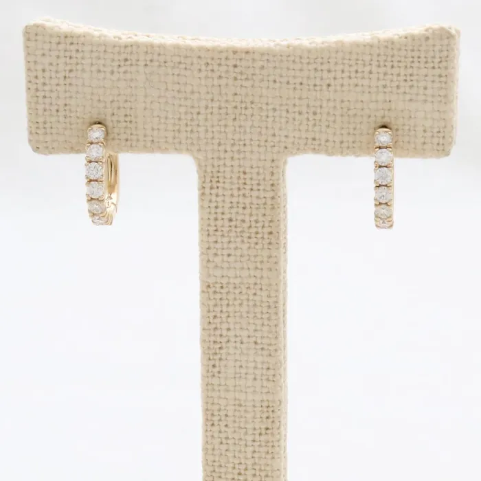 CZ Oval Huggie Earrings from J Shop Earrings