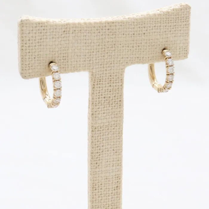 CZ Oval Huggie Earrings from J Shop Earrings