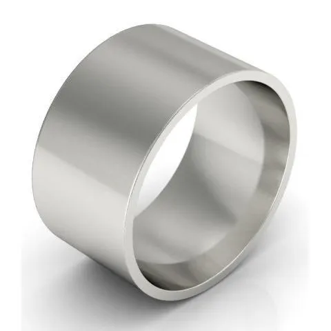 deBebians 10mm Platinum Wedding Ring Flat Rings