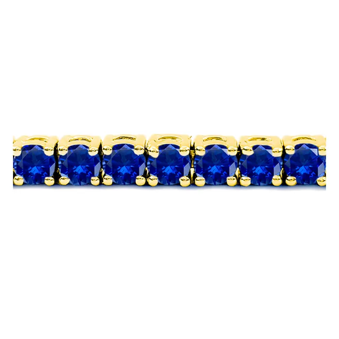 deBebians 7 Carat Blue Sapphire Tennis Bracelet Bracelets