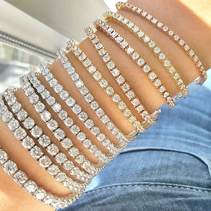 deBebians Bracelets 874cttw Forever One Moissanite Tennis Bracelet deBebians Bracelets 874cttw Forever One Moissanite Tennis Bracelet