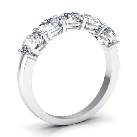 deBebians Rings 150cttw Shared Prong Round Diamond Five Stone Ring